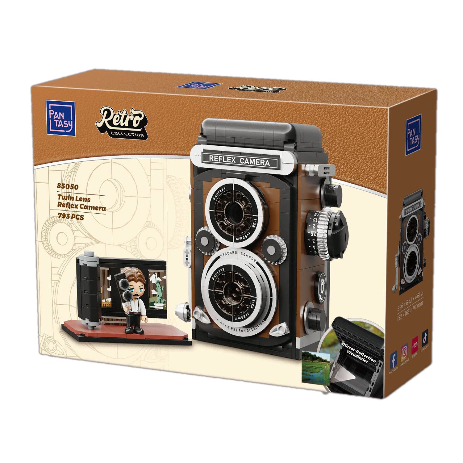 PANTASY® Fotocamera Reflex a Doppio Obiettivo