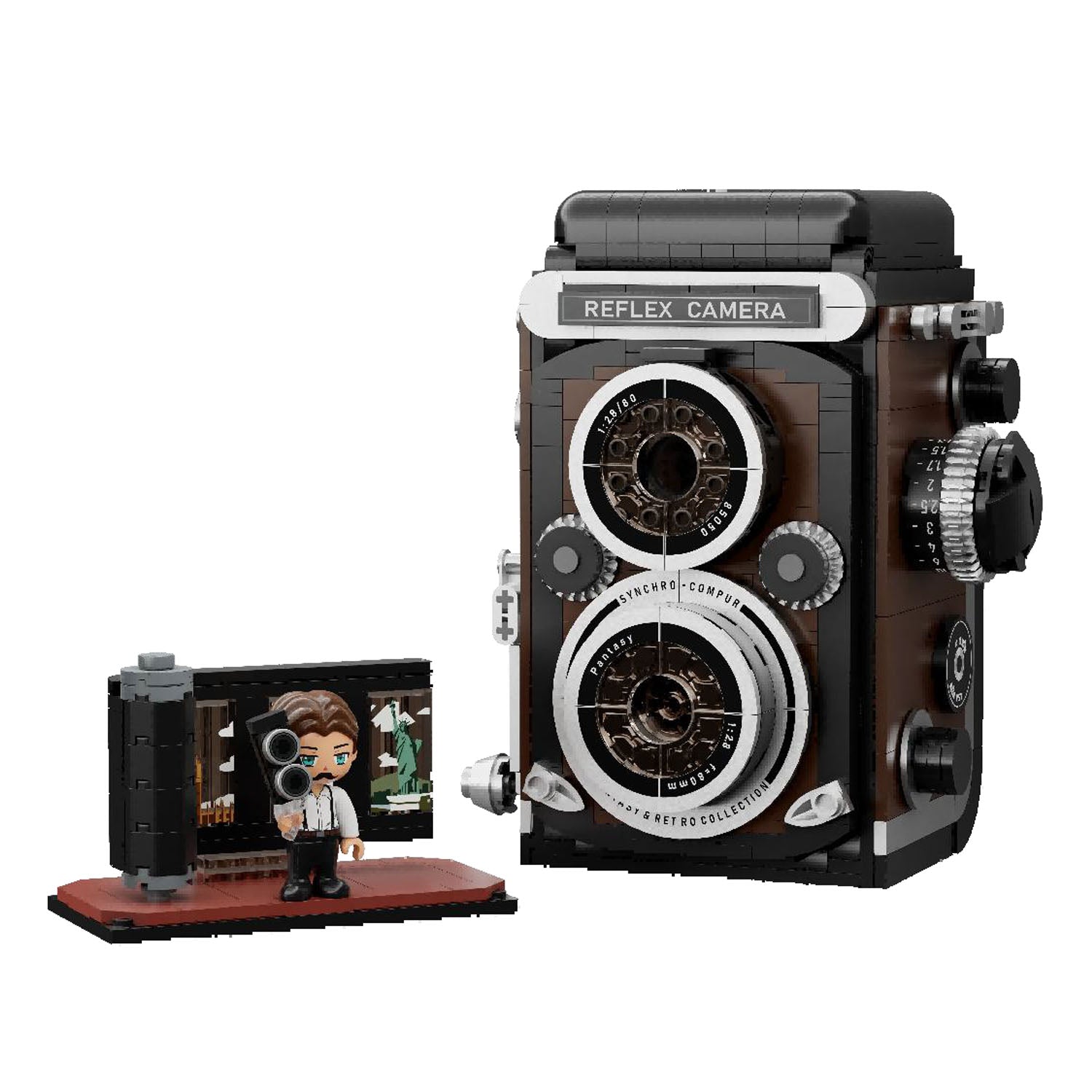 PANTASY® Fotocamera Reflex a Doppio Obiettivo